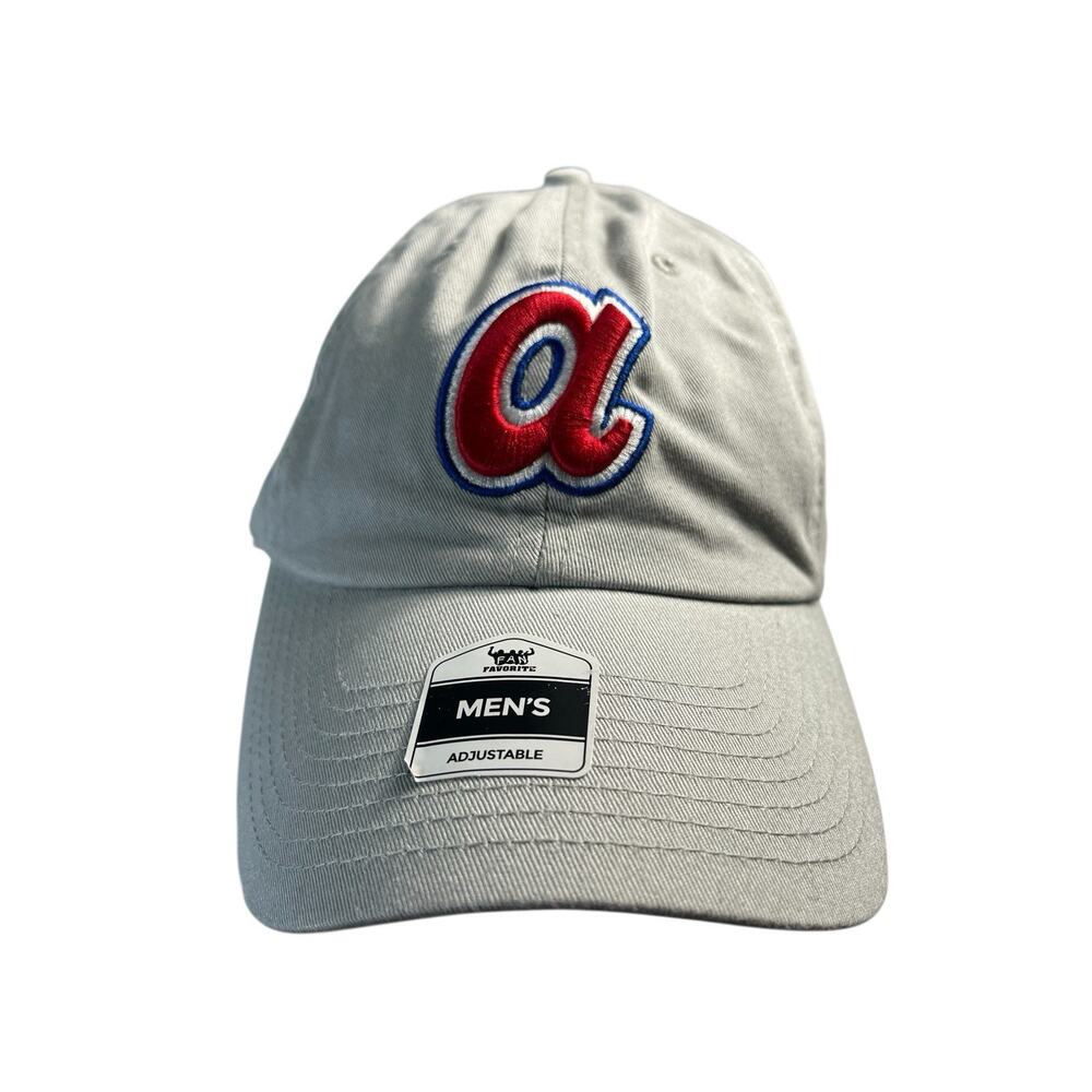 Atlanta Braves MLB Lower Case "a" HAT CAP COOPERSTONE FAN FAVORITE GREY NEW NWT